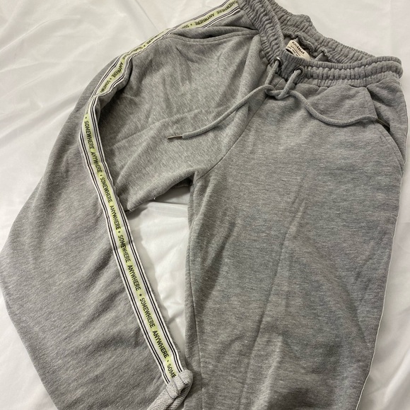 Grey joggers with cool neon details on the sides🧪 - Picture 1 of 4